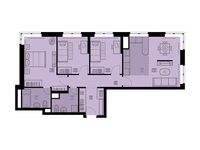 Планировка 3-комнатной квартиры, 85,1 м2