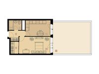 Планировка 1-комнатной квартиры, 50,9 м2