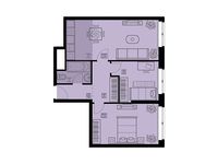 Планировка 3-комнатной квартиры, 55,7 м2