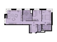 Планировка 3-комнатной квартиры, 80,7 м2