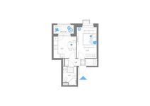 Планировка 1-комнатной квартиры, 31,28 м2