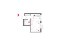 Планировка квартиры студии, 24,83 м2
