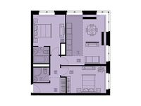 Планировка 3-комнатной квартиры, 66,1 м2