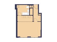 Планировка 1-комнатной квартиры, 41,3 м2
