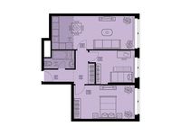 Планировка 3-комнатной квартиры, 60,3 м2