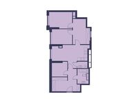 Планировка 3-комнатной квартиры, 92,2 м2