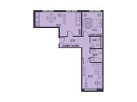 Планировка 3-комнатной квартиры, 70,5 м2