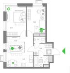 Планировка 3-комнатной квартиры, 55,91 м2