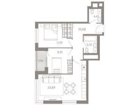 Планировка 2-комнатной квартиры, 64,84 м2