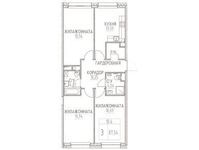 Планировка 3-комнатной квартиры, 87,54 м2