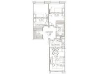 Планировка 3-комнатной квартиры, 67,41 м2