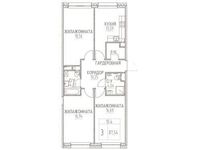 Планировка 3-комнатной квартиры, 87,54 м2