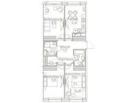 Планировка 3-комнатной квартиры, 84,89 м2