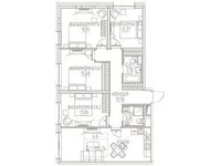 Планировка 4-комнатной квартиры, 105,14 м2
