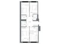 Планировка 3-комнатной квартиры, 103,31 м2