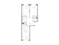 Планировка 3-комнатной квартиры, 66,81 м2