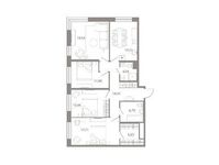Планировка 4-комнатной квартиры, 108,37 м2