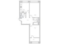 Планировка 2-комнатной квартиры, 71,2 м2