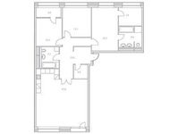 Планировка 2-комнатной квартиры, 75,8 м2