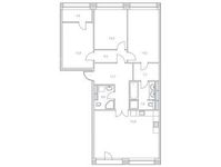 Планировка 3-комнатной квартиры, 122,5 м2