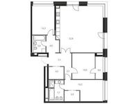 Планировка 3-комнатной квартиры, 138,2 м2