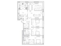 Планировка 4-комнатной квартиры, 173,2 м2
