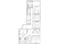 Планировка 4-комнатной квартиры, 186,9 м2