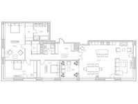 Планировка 3-комнатной квартиры, 212,2 м2