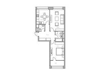 Планировка 2-комнатной квартиры, 71,2 м2