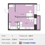 Планировка 1-комнатной квартиры, 32,68 м2