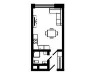 Планировка квартиры студии, 31 м2