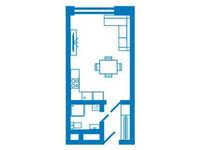 Планировка квартиры студии, 30,8 м2