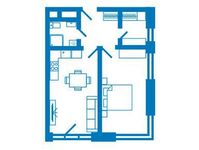 Планировка 2-комнатной квартиры, 50,9 м2