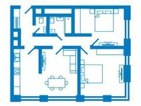 Планировка 3-комнатной квартиры, 78,2 м2