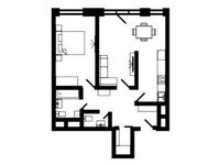 Планировка 2-комнатной квартиры, 64,1 м2