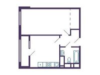 Планировка 1-комнатной квартиры, 34,32 м2