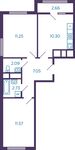 Планировка 2-комнатной квартиры, 46,32 м2