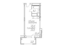 Планировка квартиры студии, 32,5 м2
