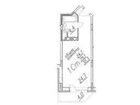 Планировка квартиры студии, 30,3 м2