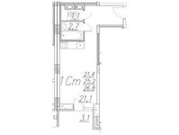 Планировка квартиры студии, 26,8 м2