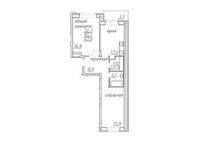 Планировка 2-комнатной квартиры, 62 м2