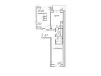 Планировка 2-комнатной квартиры, 62,2 м2