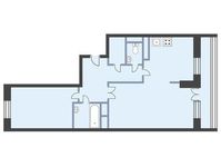 Планировка 2-комнатной квартиры, 67,9 м2