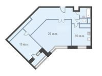 Планировка 2-комнатной квартиры, 82,1 м2