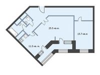 Планировка 2-комнатной квартиры, 86,2 м2