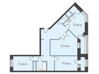 Планировка 3-комнатной квартиры, 110,5 м2