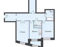 Планировка 2-комнатной квартиры, 75,9 м2