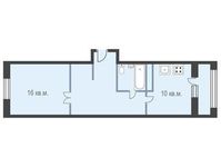 Планировка 1-комнатной квартиры, 50,1 м2