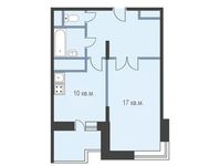 Планировка 1-комнатной квартиры, 45,9 м2