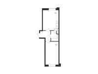 Планировка 1-комнатной квартиры, 41,5 м2